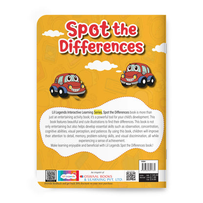 Lil Legends Spot the Difference Book for Kids Age 4+ Years - Interactive Learning Activity Book | Fun Puzzles to Boost Observation, Concentration & Critical Thinking | Brain Games for Children 