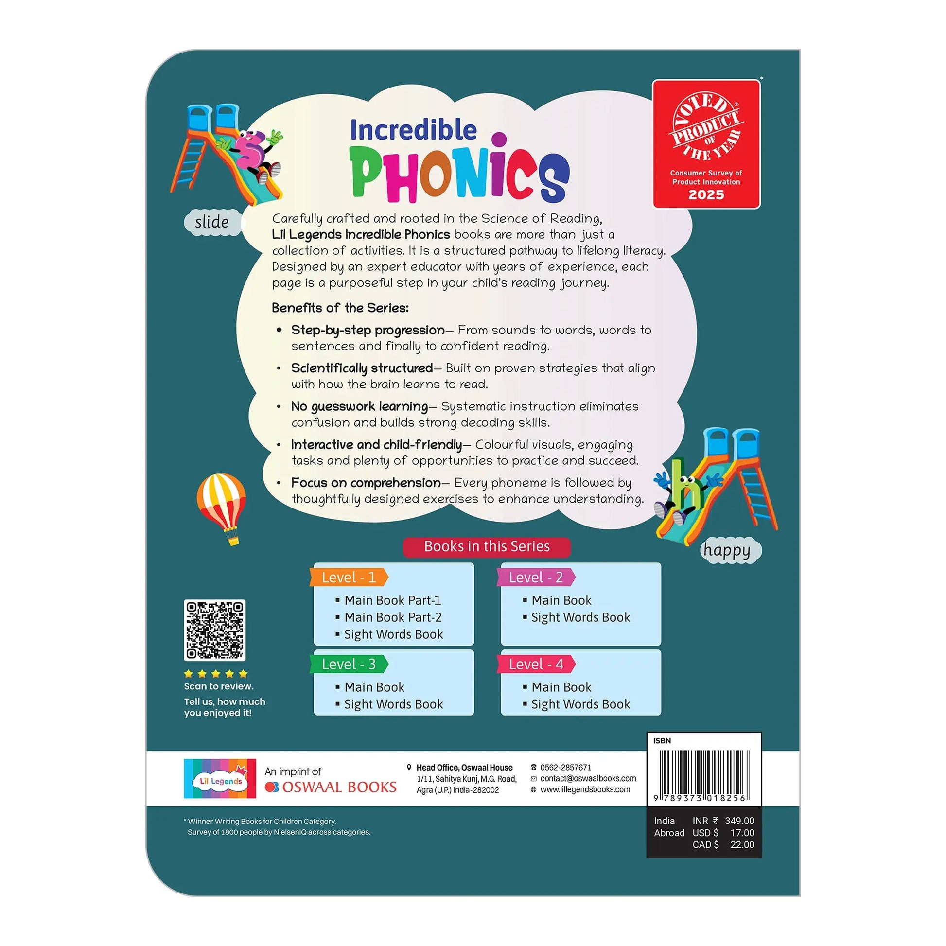 Lil Legends Incredible Phonics Level 3 Main Book for Kids | Digraphs, Consonant Blends and Decodable Stories | Reading Fluency | Advanced Phonics Workbook | For Class 1 and Class 2 | Age 5-7 