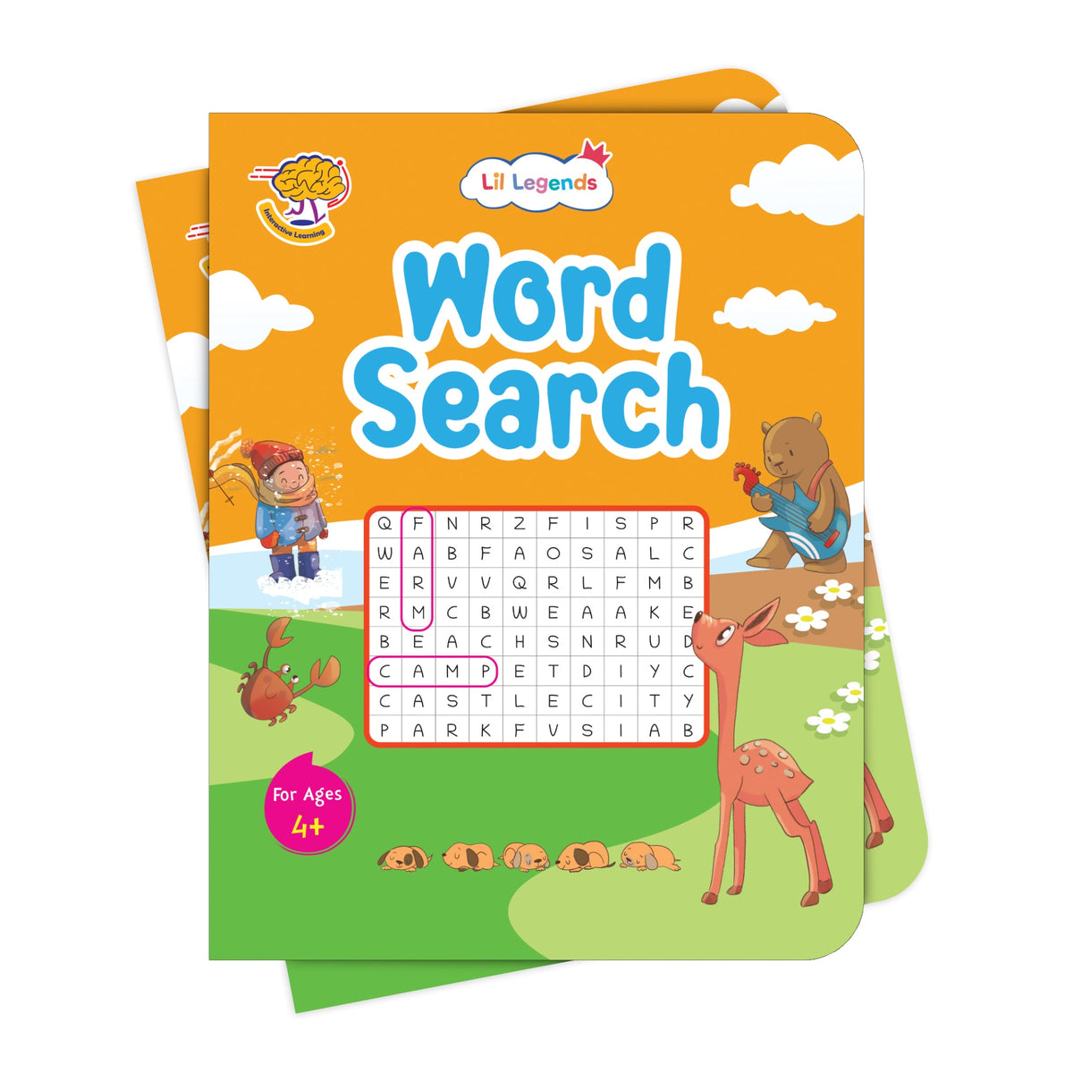 Lil Legends Interactive Learning Activity Books, Set of 2 for Kids Age 4+ Years | Spot the Differences and Word Search Puzzles | Brain Games to Boost Vocabulary and Observation 