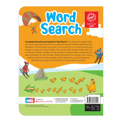 Lil Legends Word Search Puzzle Book for Kids Age 4+ Years - Interactive Learning Activity Book | Fun & Educational Puzzles to Boost Vocabulary, Spelling & Focus | Brain Games for Children 