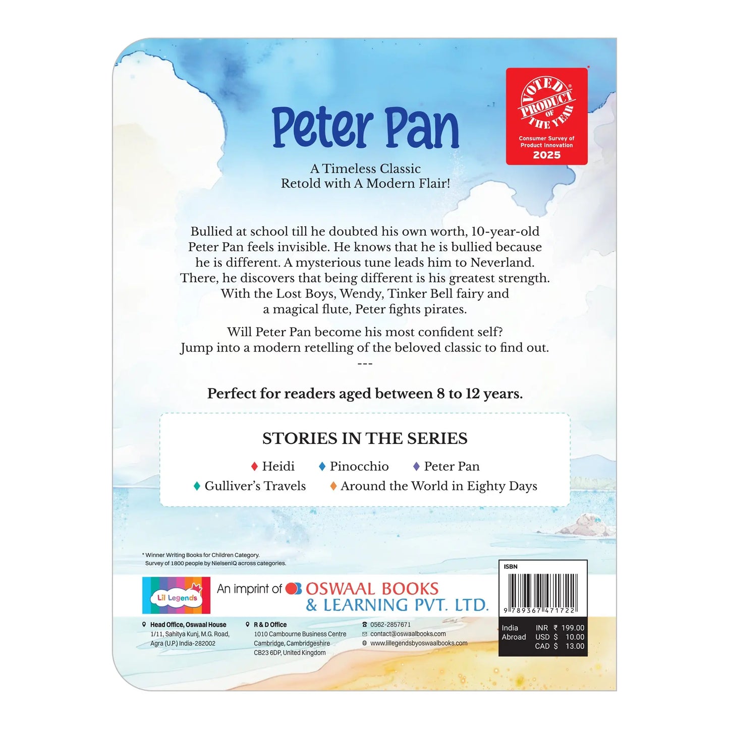 Lil Legends Peter Pan, A Timeless Classic Retold with a Modern Flair | Illustrated Story Book | Vocabulary, Imagination and Value Booster Story For Young Readers | For Age 7+ 