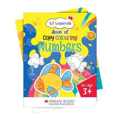 Lil Legends Books of Copy Colouring Set of 5 Books for Kids | Transport, Shapes, Numbers, Clothes and Birds | Fun Activities and Vocabulary Booster | For LKG/UKG | Age 3+ 