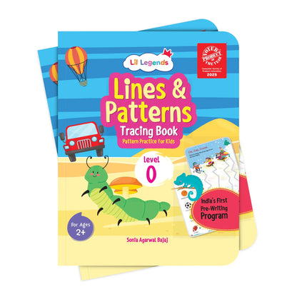 Lil Legends  Writing Book Lines and Patterns Tracing Book Level 0 for Kids | India's First Pre-Writing Program | Pencil Control and  Activity Book | For Nursery/LKG/UKG | Age 2–3 