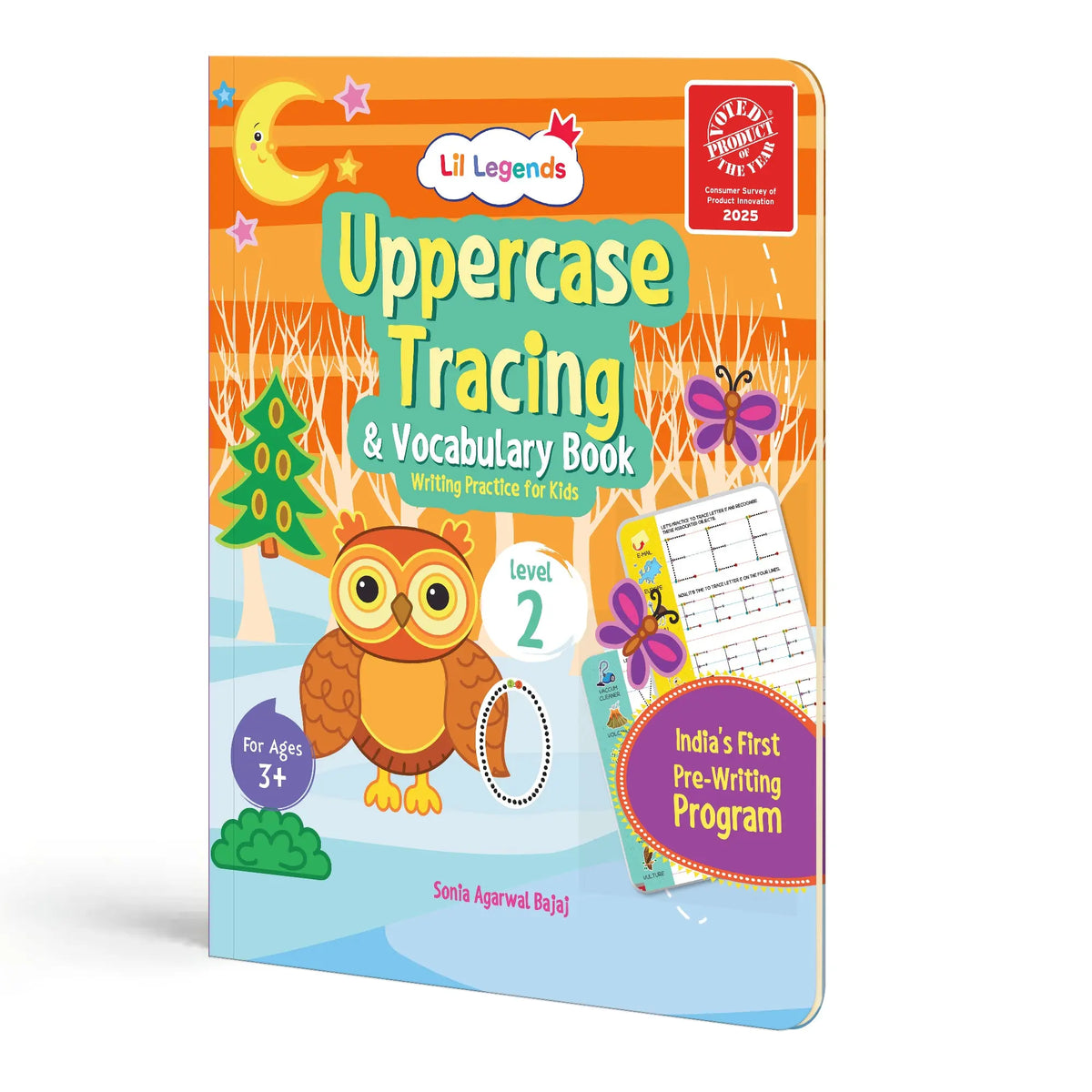 Lil Legends Alphabet Writing Starter Pack | 3 Books | Uppercase A-Z Levels 1 and 2 + Lowercase D'Nealian Style | India's First Pre-Writing Programme | LKG/UKG | Age 3-6 