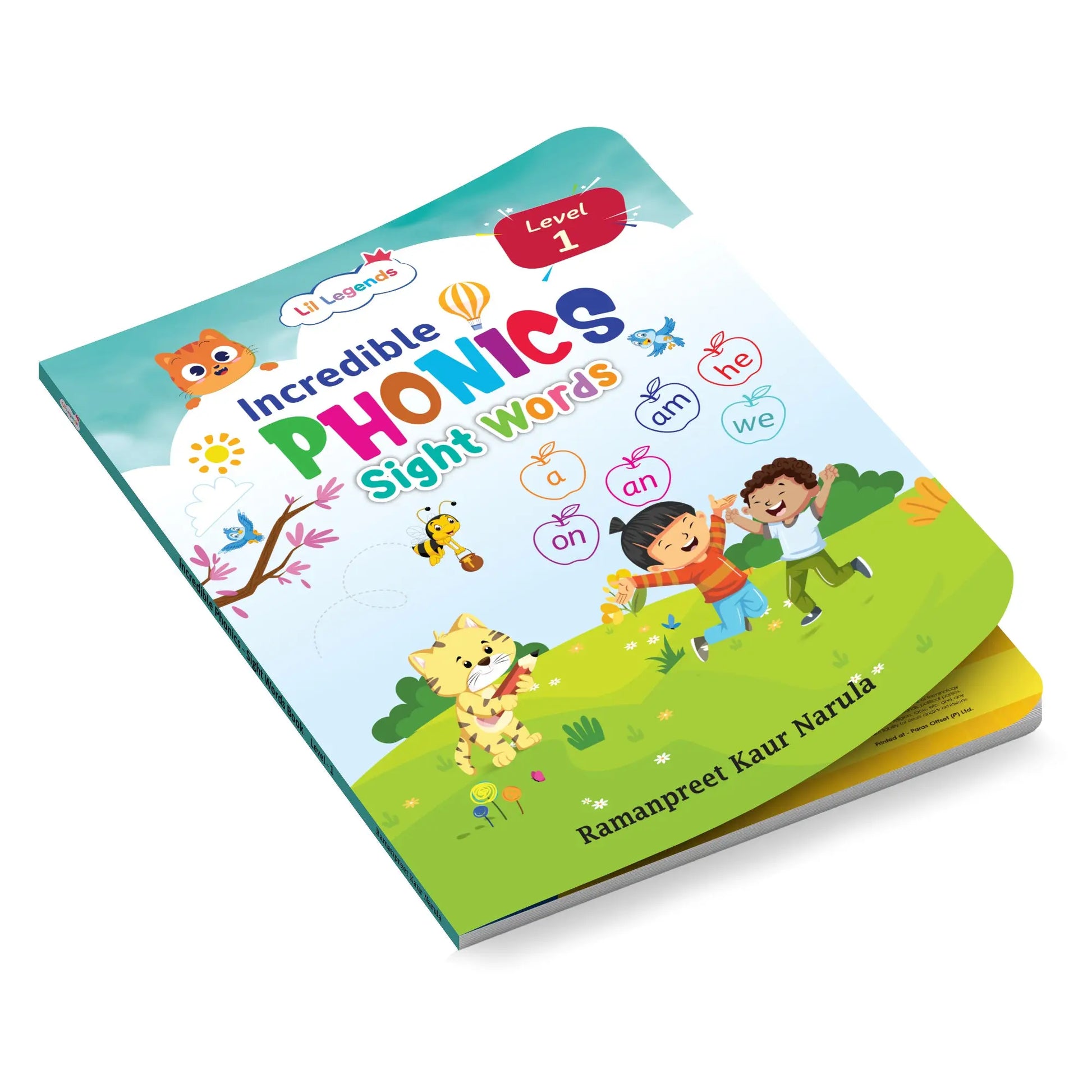 Lil Legends Incredible Phonics Level 1 Sight Words Book for Kids | High Frequency Words and CVC Words | English Reading and Activity Book | For Nursery/LKG |  Age 3-5 