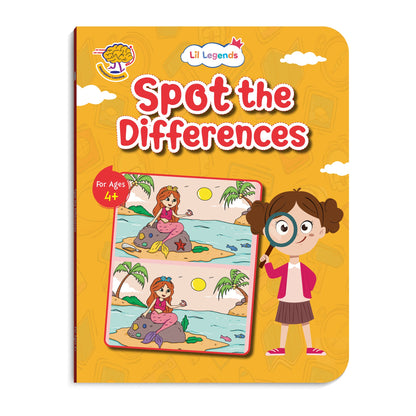 Lil Legends Interactive Learning Activity Books, Set of 2 for Kids Age 4+ Years | Spot the Differences and Word Search Puzzles | Brain Games to Boost Vocabulary and Observation 