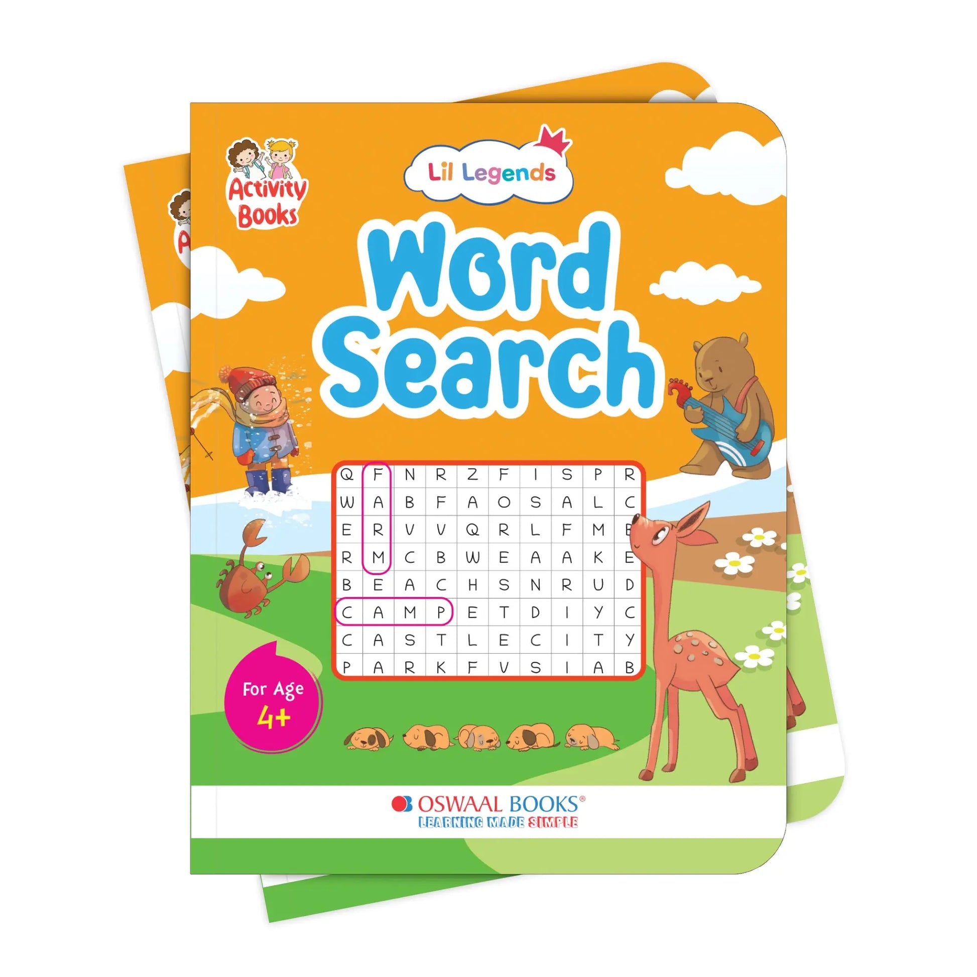 Lil Legends Word Search Puzzle Book for Kids Age 4+ Years - Interactive Learning Activity Book | Fun & Educational Puzzles to Boost Vocabulary, Spelling & Focus | Brain Games for Children 