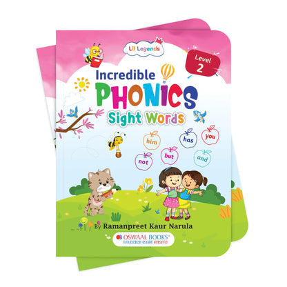 Lil Legends  Incredible Phonics  Level 2 Sight Words Book for Kids | High Frequency Words and Reading Practice | Vocabulary and Activity Book | For UKG and Class 1 | Age 4-6 