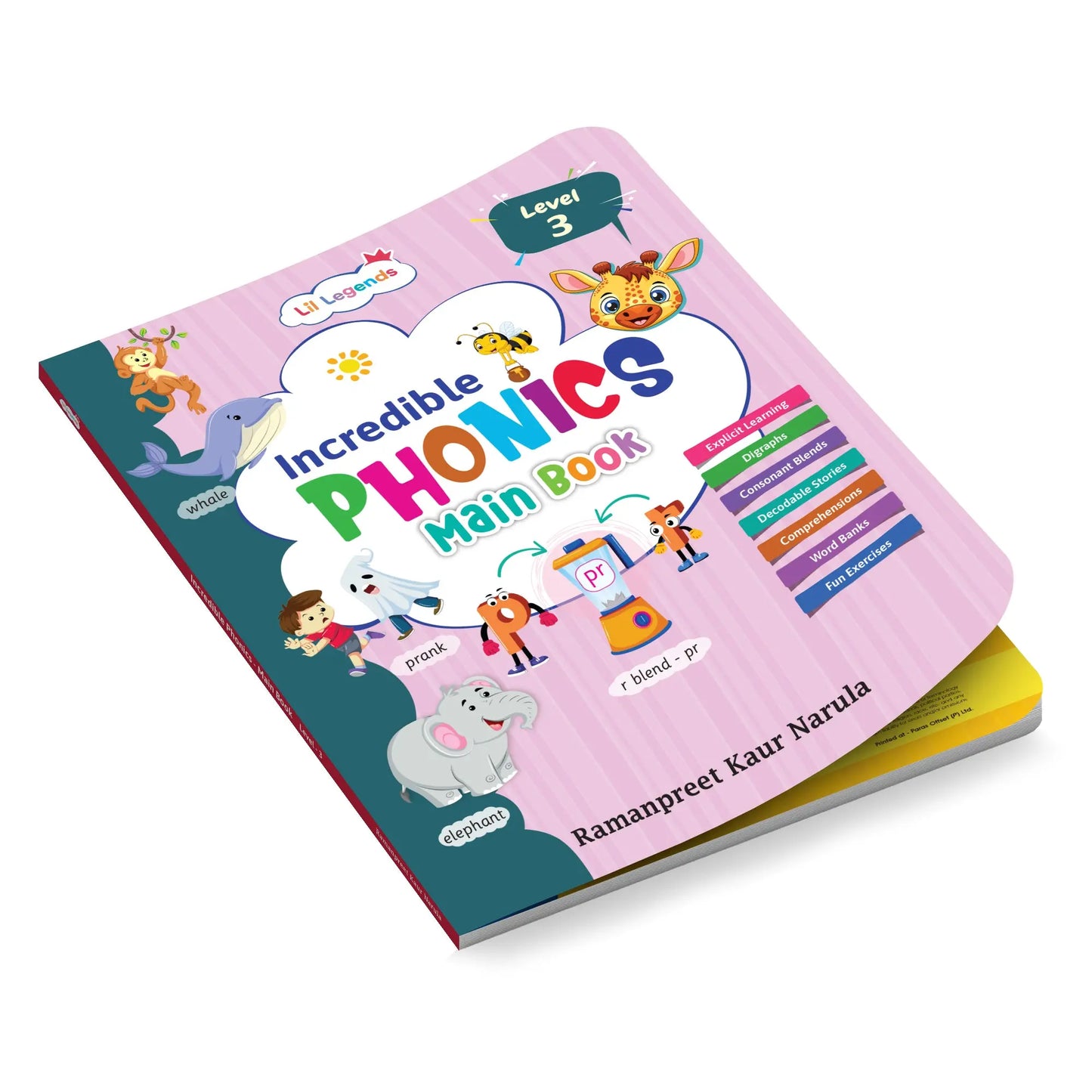 Lil Legends Incredible Phonics Level 3 Main Book for Kids | Digraphs, Consonant Blends and Decodable Stories | Reading Fluency | Advanced Phonics Workbook | For Class 1 and Class 2 | Age 5-7 