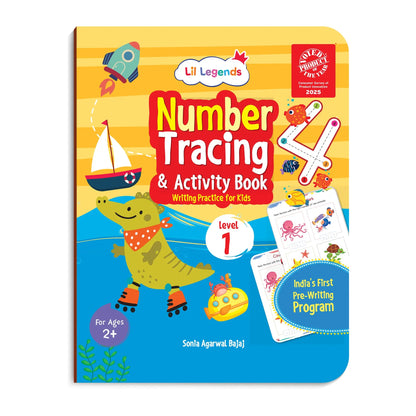 Oswaal Lil Legends Number Tracing & Activity Book for Kids | Level 1 | Writing Practice with Guided Tracing | Number Recognition & Pencil Control | Age 2–4 Years 
