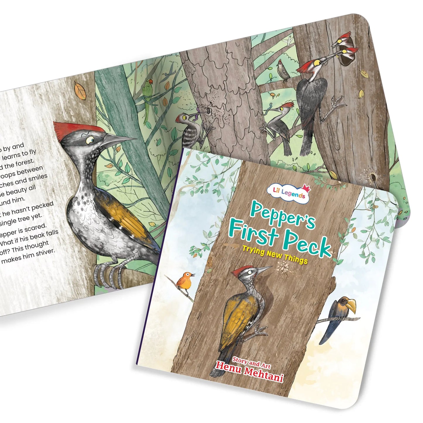Lil Legends Mindful  Moments Series - Pepper's First Peck, Trying New Things | Picture Story Book for Kids | Illustrated Stories to Build Self-Control and Emotional Learning | Age 5+ 