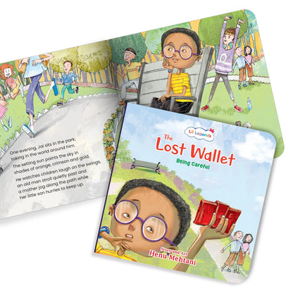 Lil Legends Mindful Moments Series - The Lost Wallet, Being Careful | Colourful Picture Story Book for Kids | Illustrated Stories to Build Self-Control and Emotional Learning | Age 5+ 