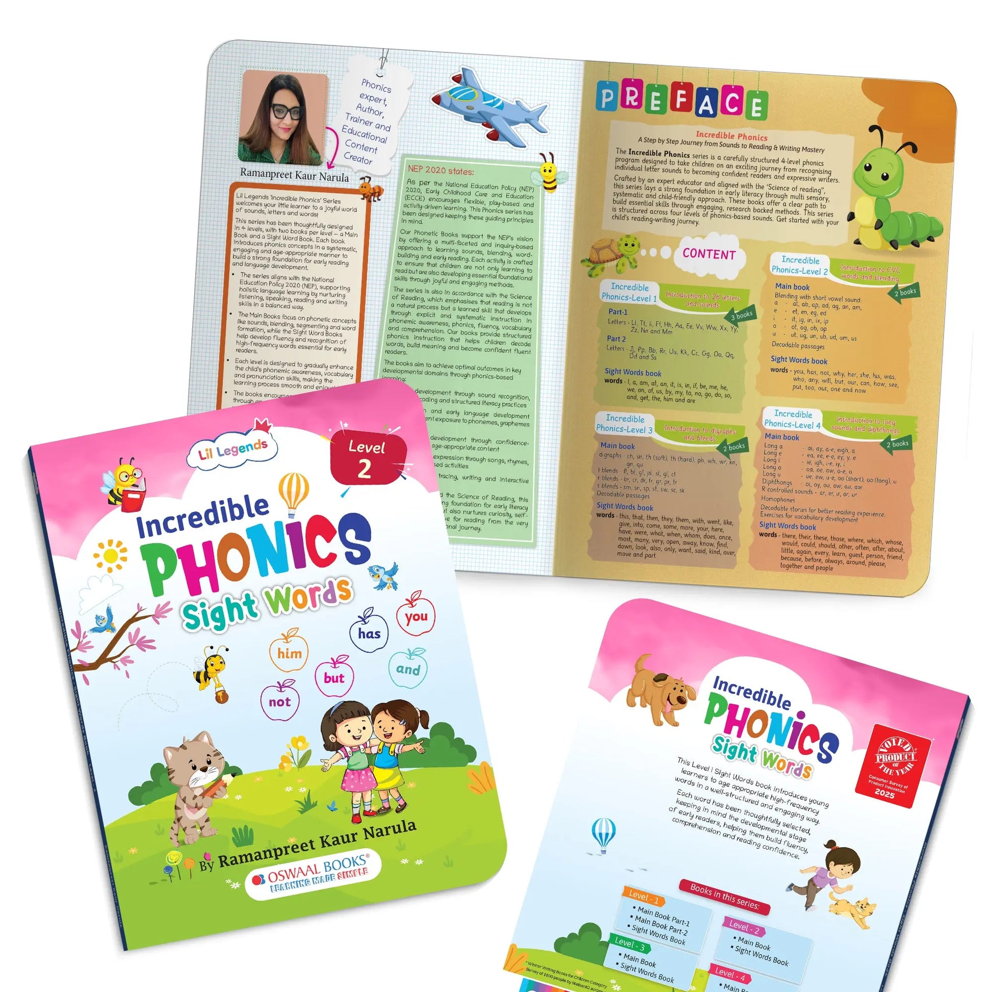 Lil Legends  Incredible Phonics  Level 2 Sight Words Book for Kids | High Frequency Words and Reading Practice | Vocabulary and Activity Book | For UKG and Class 1 | Age 4-6 