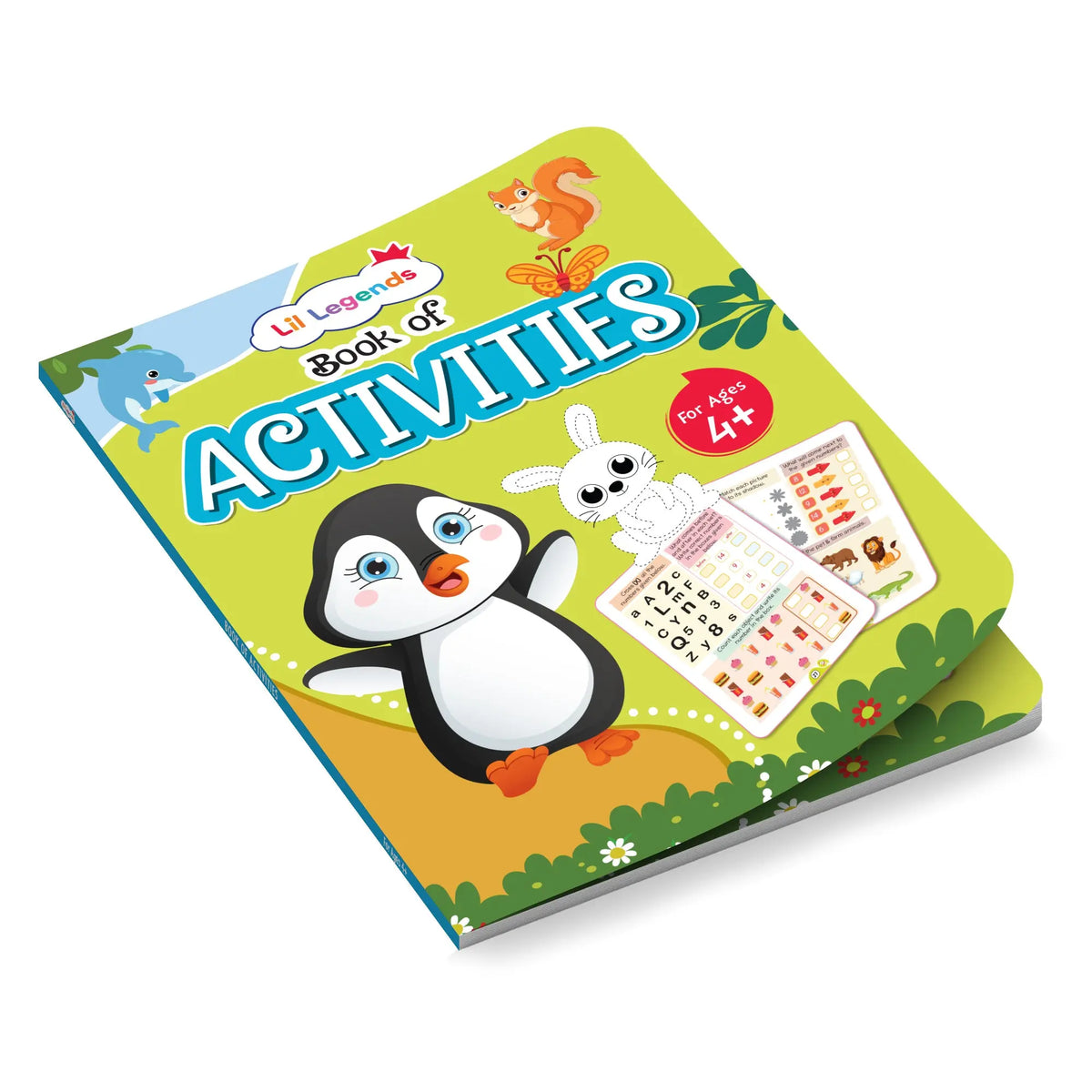 Lil Legends Book of Activities for Age 4+ | Fun Learning Workbook with Tracing, Writing, Colouring Matching, Puzzles and More | Early Learning Activity Book | For LKG/UKG/Class 1 