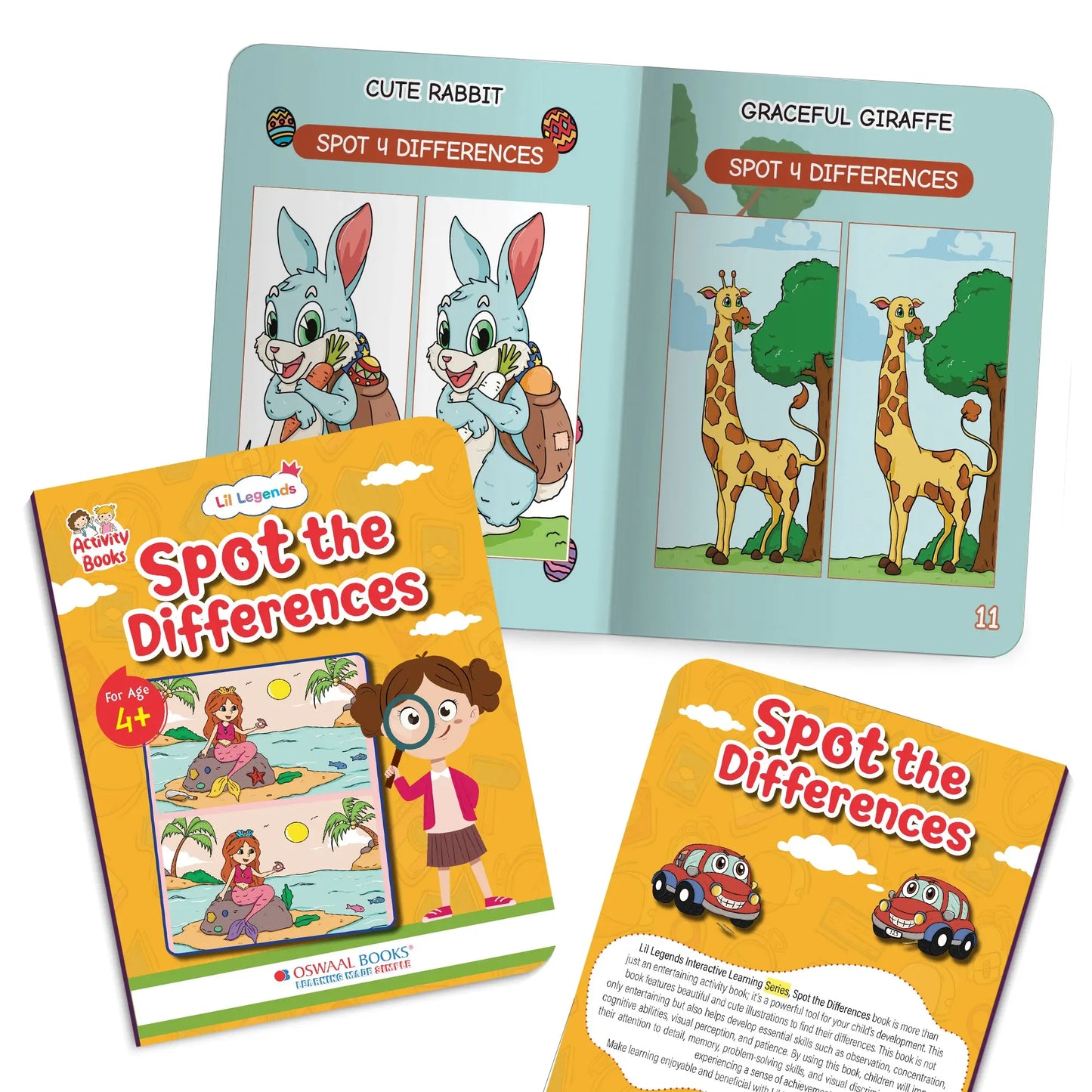 Lil Legends Spot the Difference Book for Kids Age 4+ Years - Interactive Learning Activity Book | Fun Puzzles to Boost Observation, Concentration & Critical Thinking | Brain Games for Children 