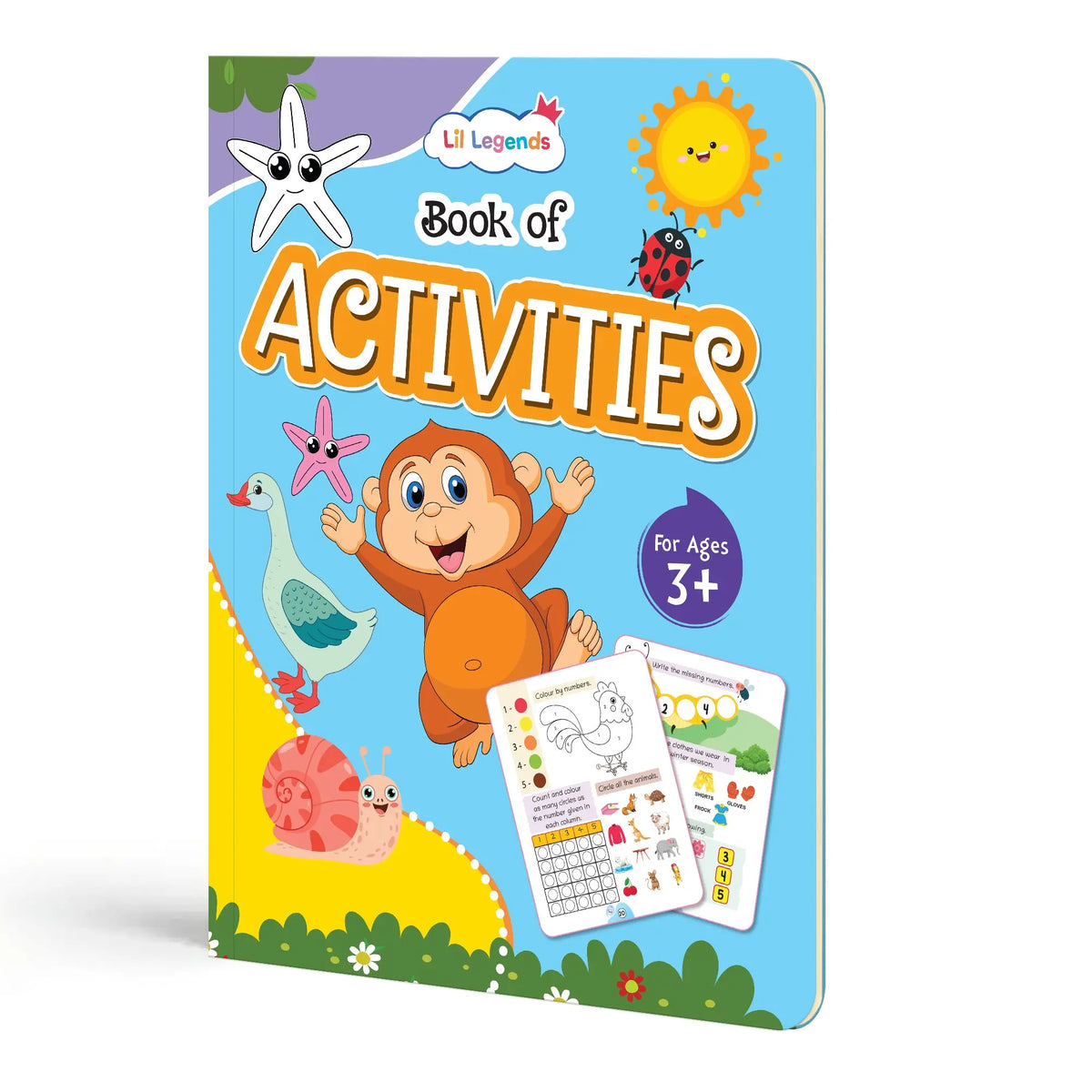 Lil Legends Book of Activities for Kids Age 3+ | Fun Learning Workbook with Tracing, Colouring, Matching and Puzzles | Early Learning Activity Book | For Toddlers/Nursery/LKG/UKG 
