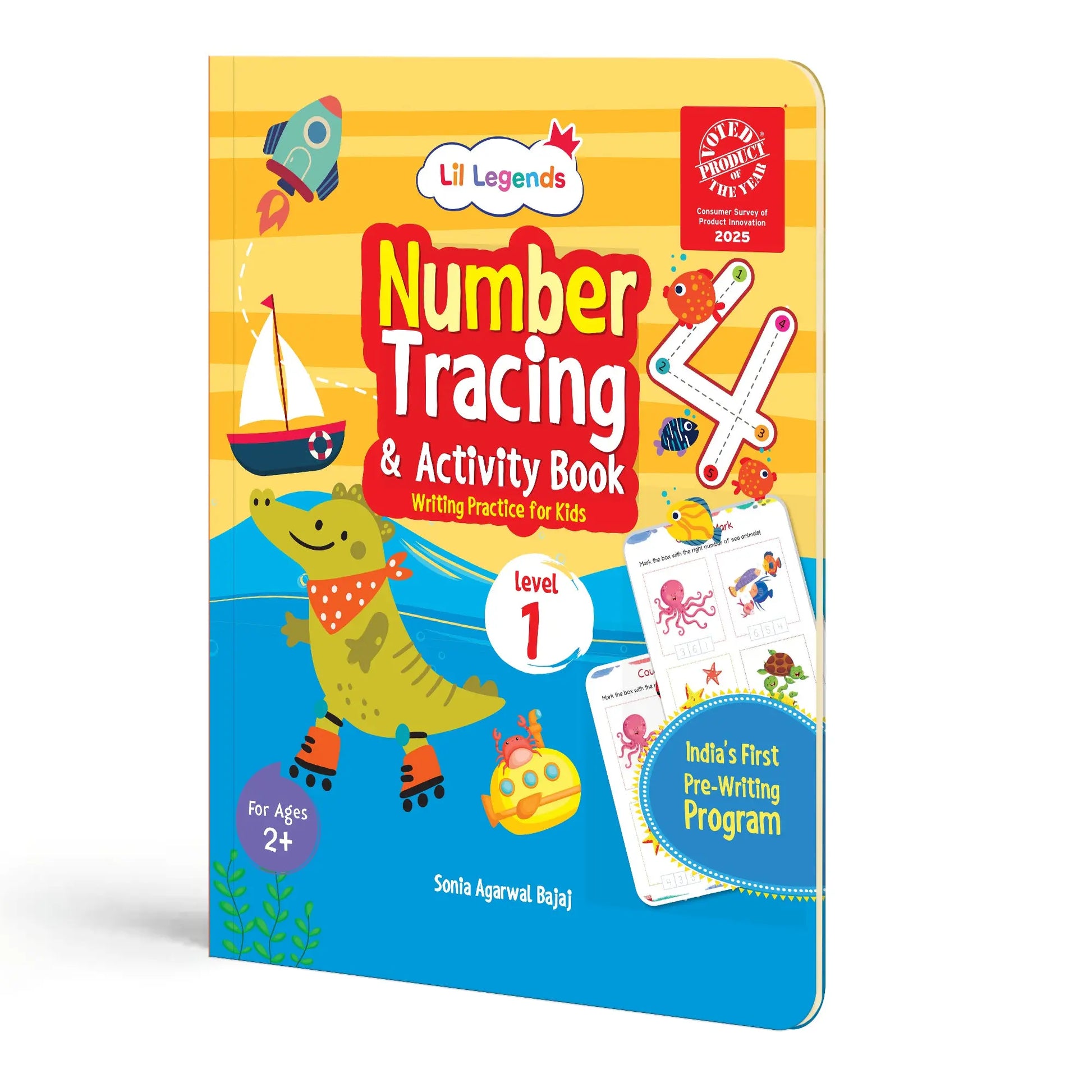 Oswaal Lil Legends Number Tracing & Activity Book for Kids | Level 1 | Writing Practice with Guided Tracing | Number Recognition & Pencil Control | Age 2–4 Years 