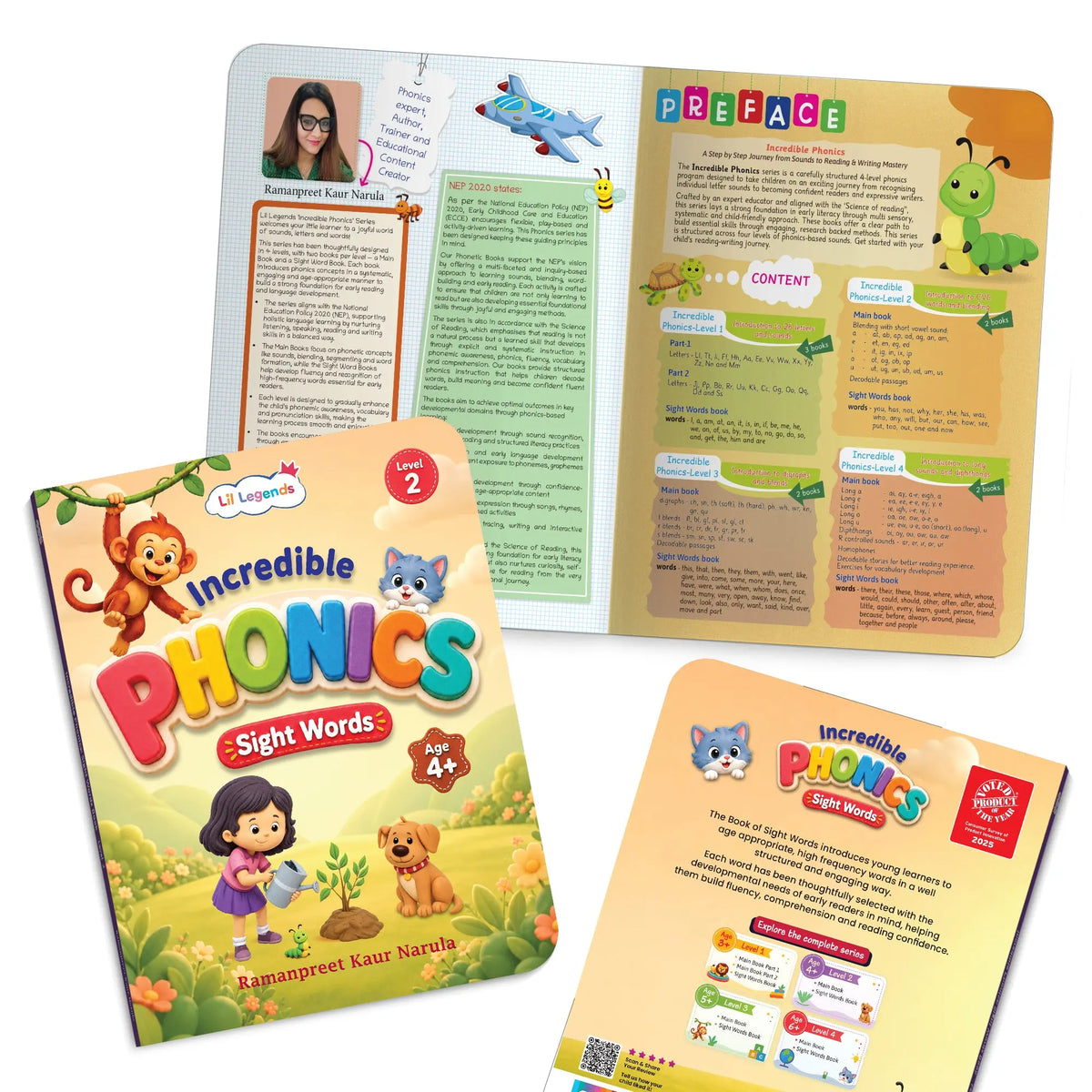 Lil Legends  Incredible Phonics  Level 2 Sight Words Book for Kids | High Frequency Words and Reading Practice | Vocabulary and Activity Book | For UKG and Class 1 | Age 4-6 