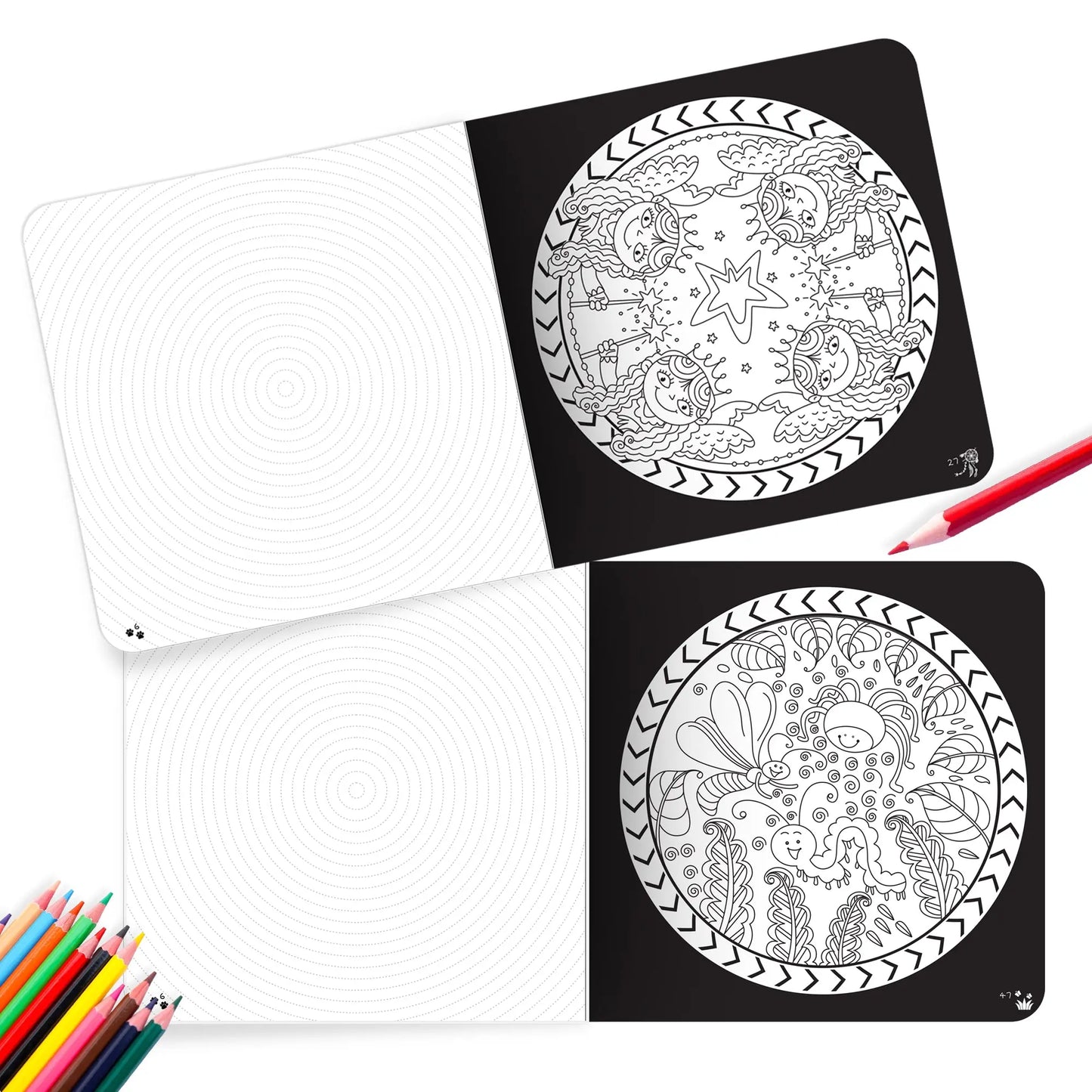 Lil Legends Let's Colour Set of 2 Colouring Books | Dreams and Nature | Travel-Friendly Hardboard Support | Boosts Focus and Creativity | For UKG/Primary | Age 4+ 