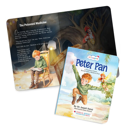 Lil Legends Peter Pan, A Timeless Classic Retold with a Modern Flair | Illustrated Story Book | Vocabulary, Imagination and Value Booster Story For Young Readers | For Age 7+ 