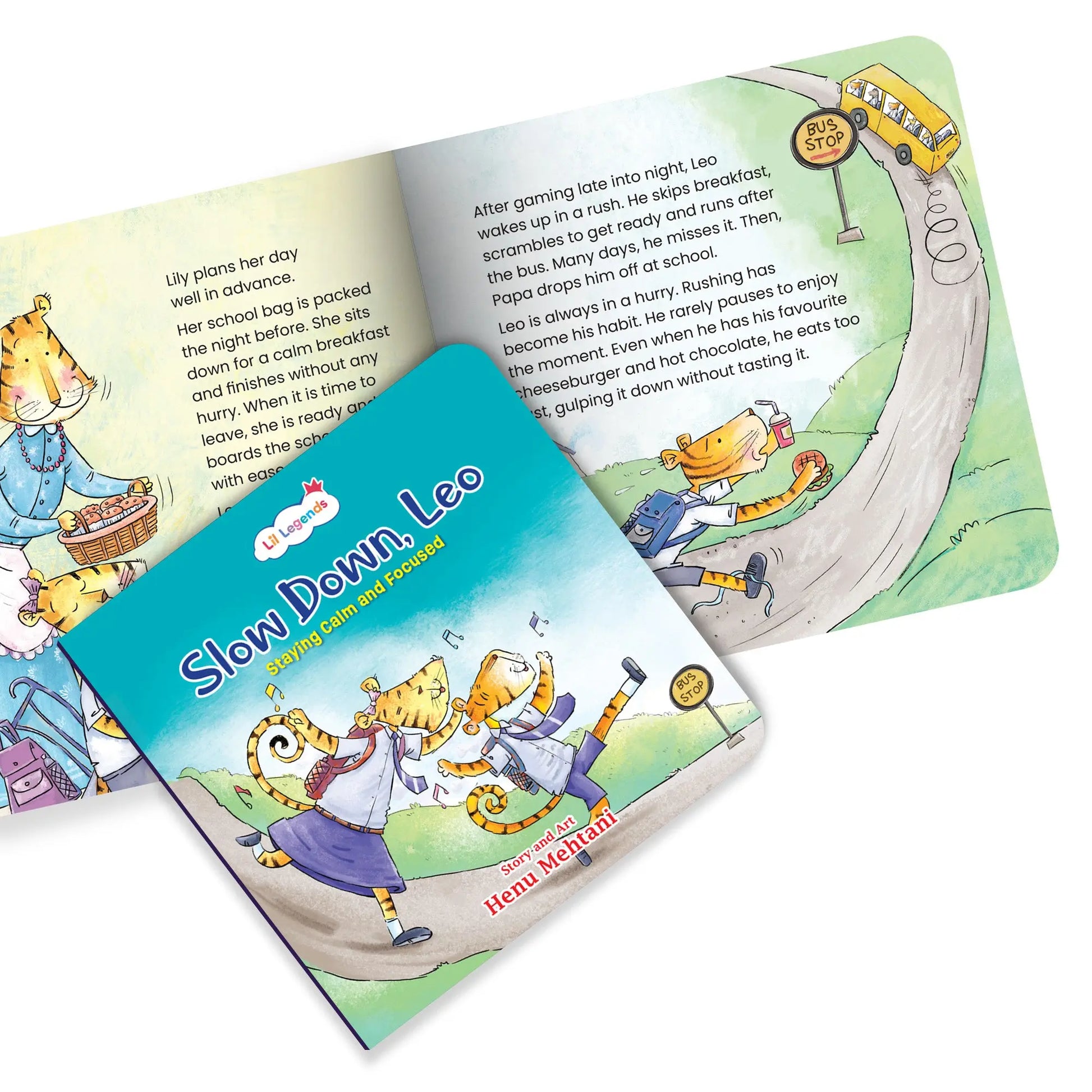 Lil Legends Mindful Moments Series -  Slow Down Leo, Troubled Milly and The Yellow Patch | Set of 3 Books for Kids | Illustrated Stories to Build Concentration and Self Control | Age 5+ 