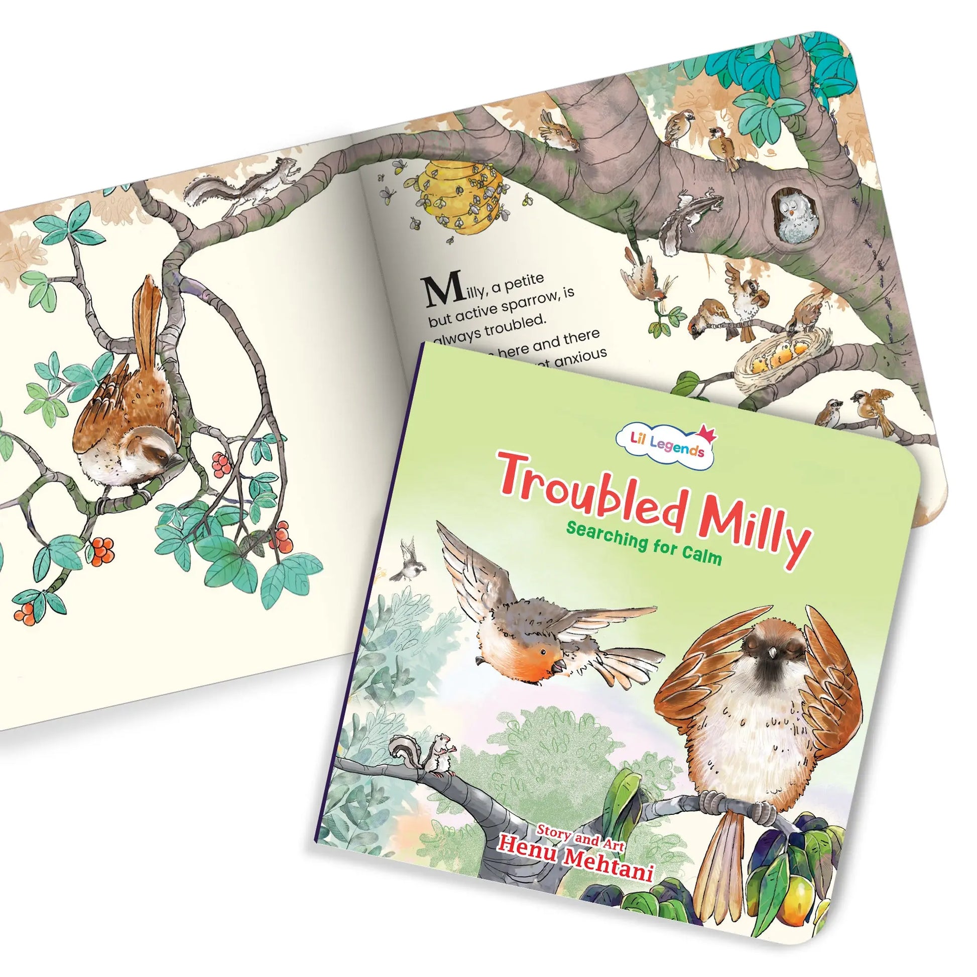 Lil Legends Mindful Moments Series - Troubled Milly, Searching for Calm | Picture Story Book for Kids | Illustrated Stories to Build Self-Control and Emotional Learning  | Age 5+ 