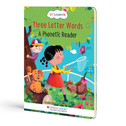 Lil Legends Three Letter Words  A Phonic Reader- CVC Phonics Book for Kids | Letter Sounds, Blending and Word Recognition | Early  Reading Practice Workbook | For Nursery/LKG/UKG |  Age 5+ 