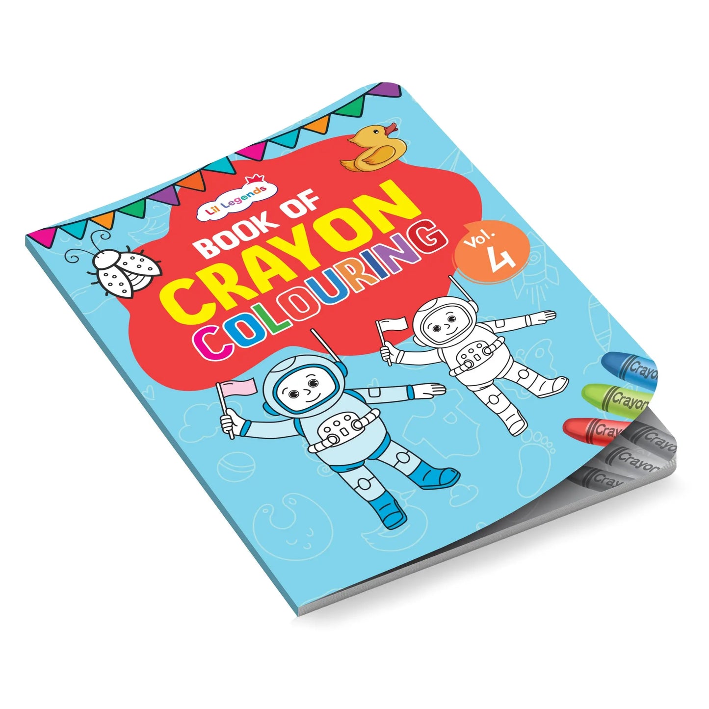 Lil Legends Book Of Crayon Colouring for  Kids | Builds Focus, Creativity and Colour Recognition | Colouring Activity Book with Detailed Designs | For UKG/Class 1 | Age 5+ 