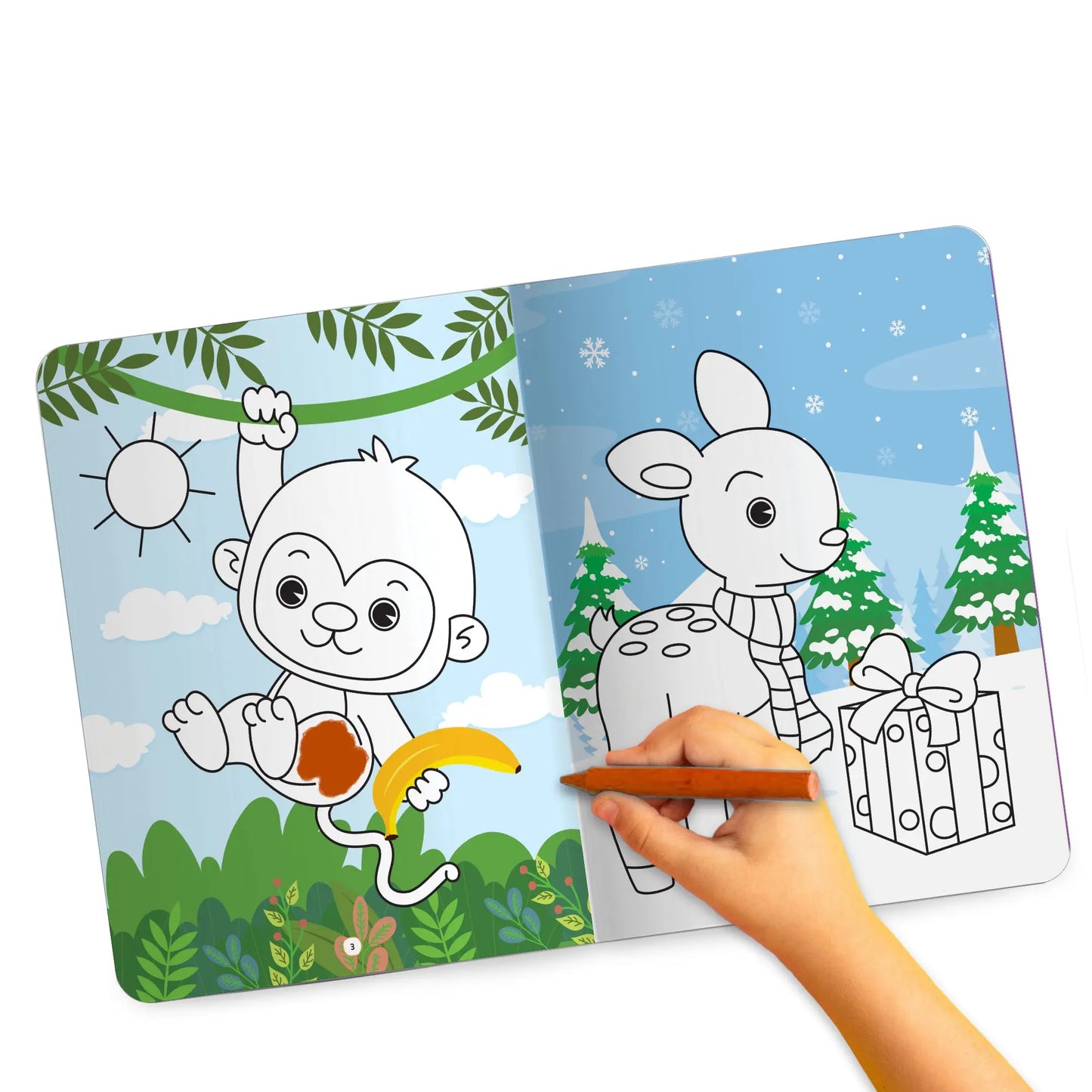Lil Legends Crayon Colouring Book Vol 3 for Kids | Bold Outlines and Simple Designs | Animals, Birds and Surrounding World | Fun Colouring Activity Book | For LKG/UKG | Age 3+ 