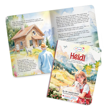 Lil Legends Timeless Classics Re-Imagined for Today | Set of 2 Illustrated Story Books | Heidi and Peter Pan | Vocabulary, Imagination and Value Booster Stories for Young Readers | For Age 7+ 