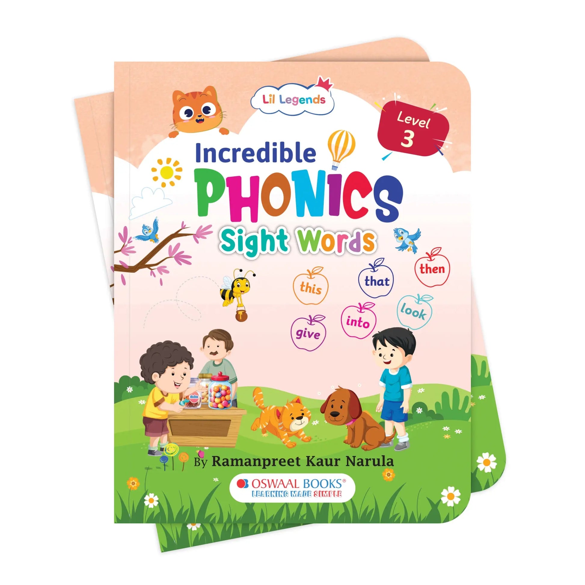 Lil Legends Incredible Phonics Level 3 Main Book and Sight Words Book | Set of 2 Books for Age 5-7 Years | Digraphs, Consonant Blends, High Frequency Words and Activities | For Class 1 and 2 