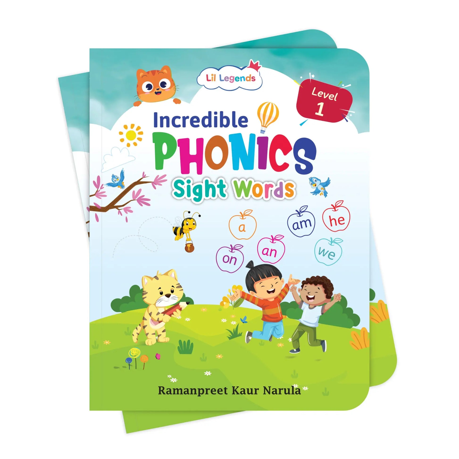 Lil Legends Incredible Phonics Level 1 Sight Words Book for Kids | High Frequency Words and CVC Words | English Reading and Activity Book | For Nursery/LKG |  Age 3-5 