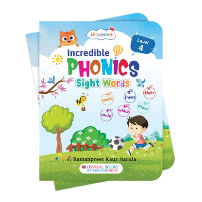 Lil Legends Incredible Phonics Sight Words Book Level 4 for Kids | Complex High Frequency Words and Sentence Reading | Fun Activity Book | For Class 1 and 2  | Age 6-8 