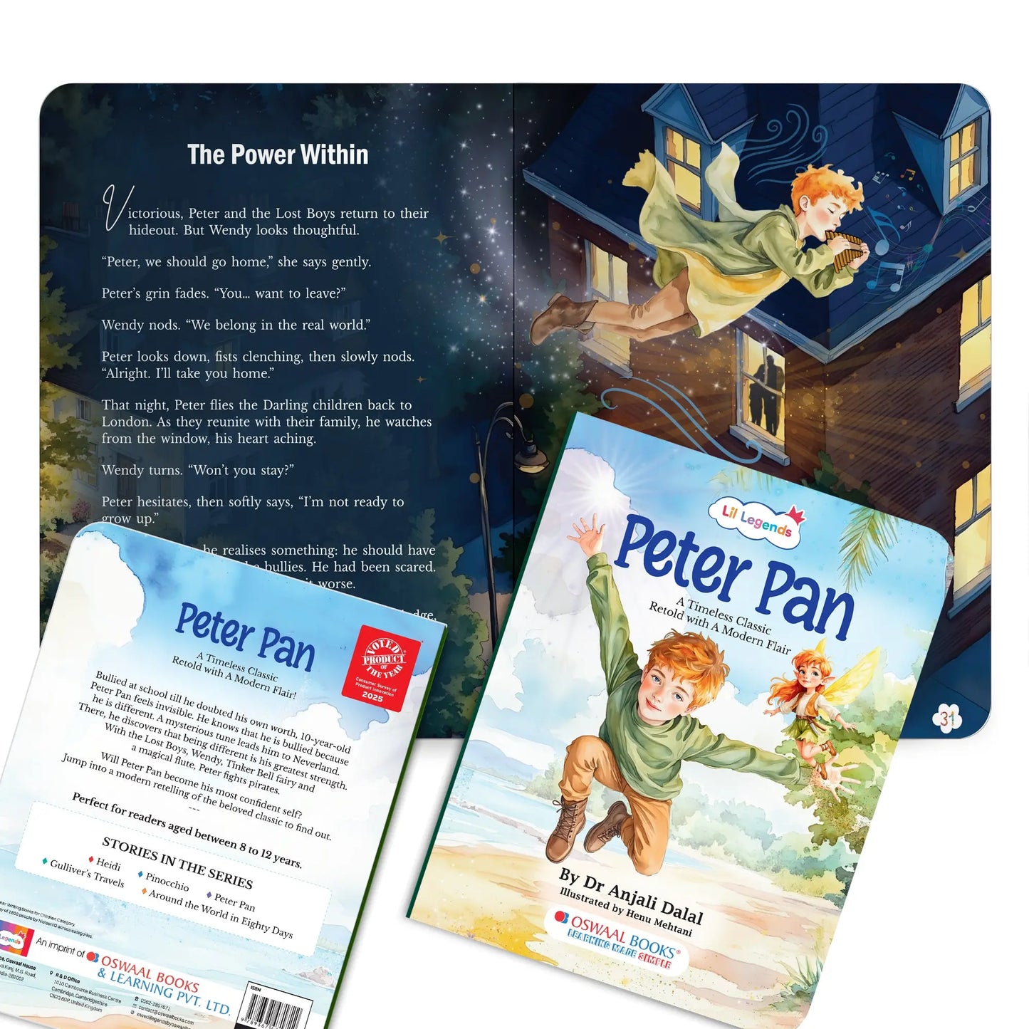 Lil Legends Peter Pan, A Timeless Classic Retold with a Modern Flair | Illustrated Story Book | Vocabulary, Imagination and Value Booster Story For Young Readers | For Age 7+ 