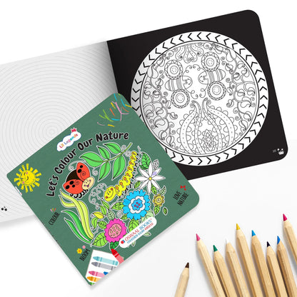 Lil Legends Let's Colour Set of 3 Colouring Books | Toys, Dreams and Nature | Travel-Friendly Hardboard Support | Boosts Focus and Creativity | For UKG/Primary | Age 4+ 