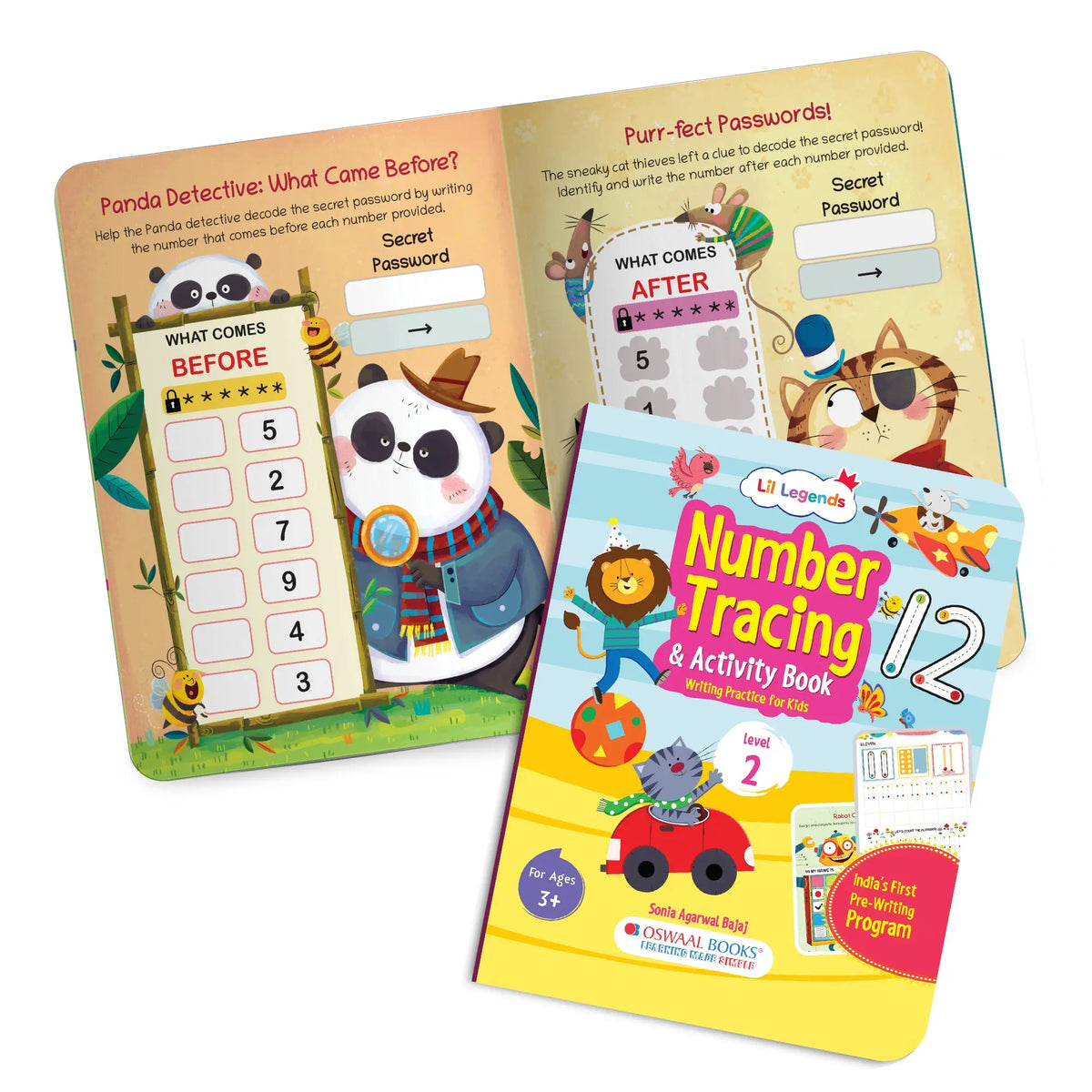 Lil Legends Number Learning Pack | Set of 2 Books | Number Tracing and Activity Levels 1 and 2 | Counting and Early Maths | India's First Pre-Writing Programme | Age 2-5 