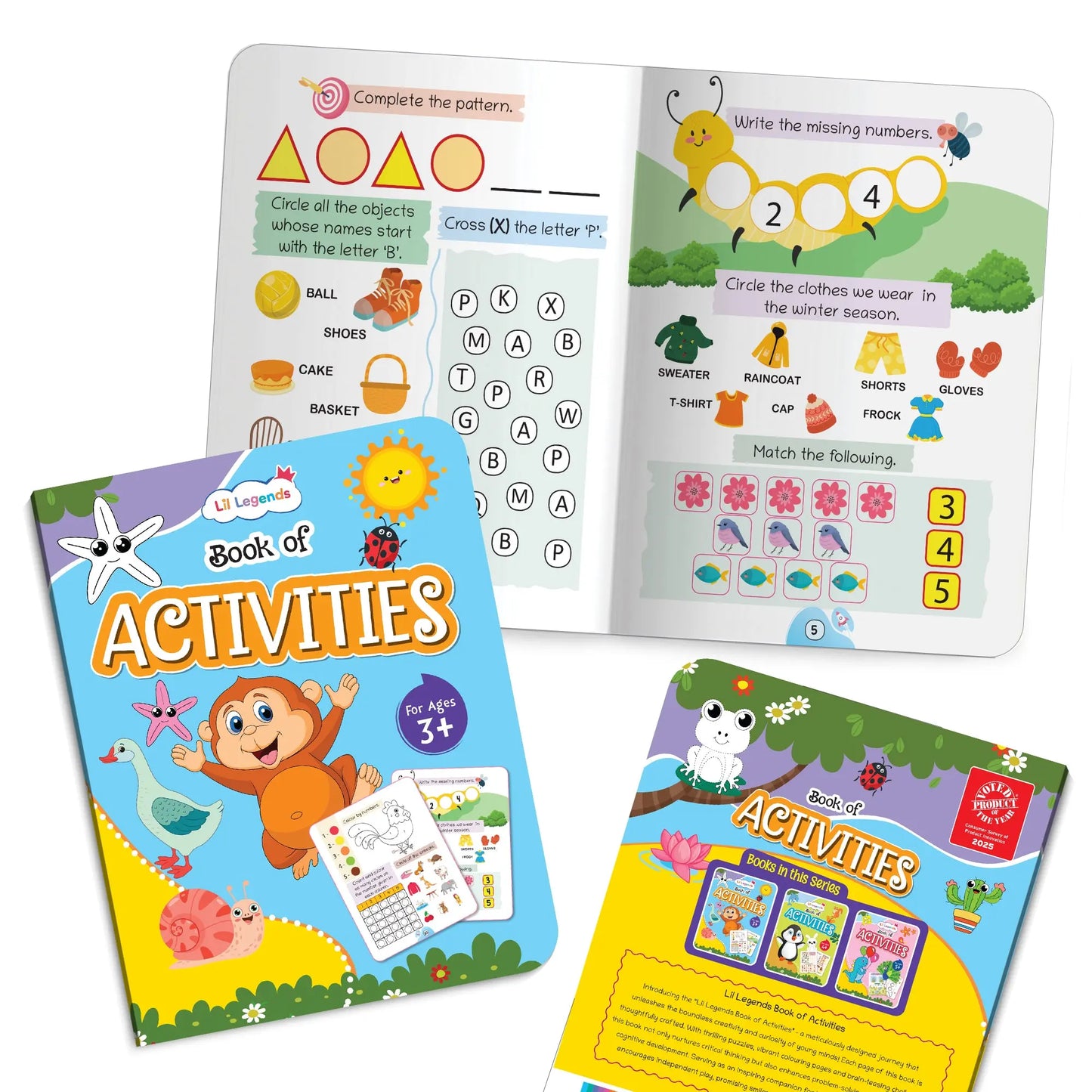 Lil Legends Book of Activities for Kids Age 3+ | Fun Learning Workbook with Tracing, Colouring, Matching and Puzzles | Early Learning Activity Book | For Toddlers/Nursery/LKG/UKG 