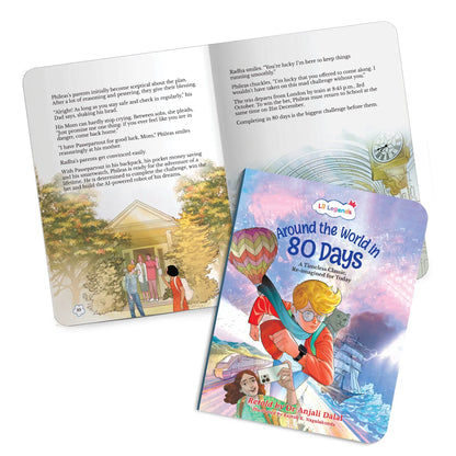 Lil Legends Timeless Classics Re-Imagined for Today | Set of 2 Story Books | Pinocchio and Around the World in 80 Days | Vocabulary, Imagination and Value Booster Stories | For Age 7+ 