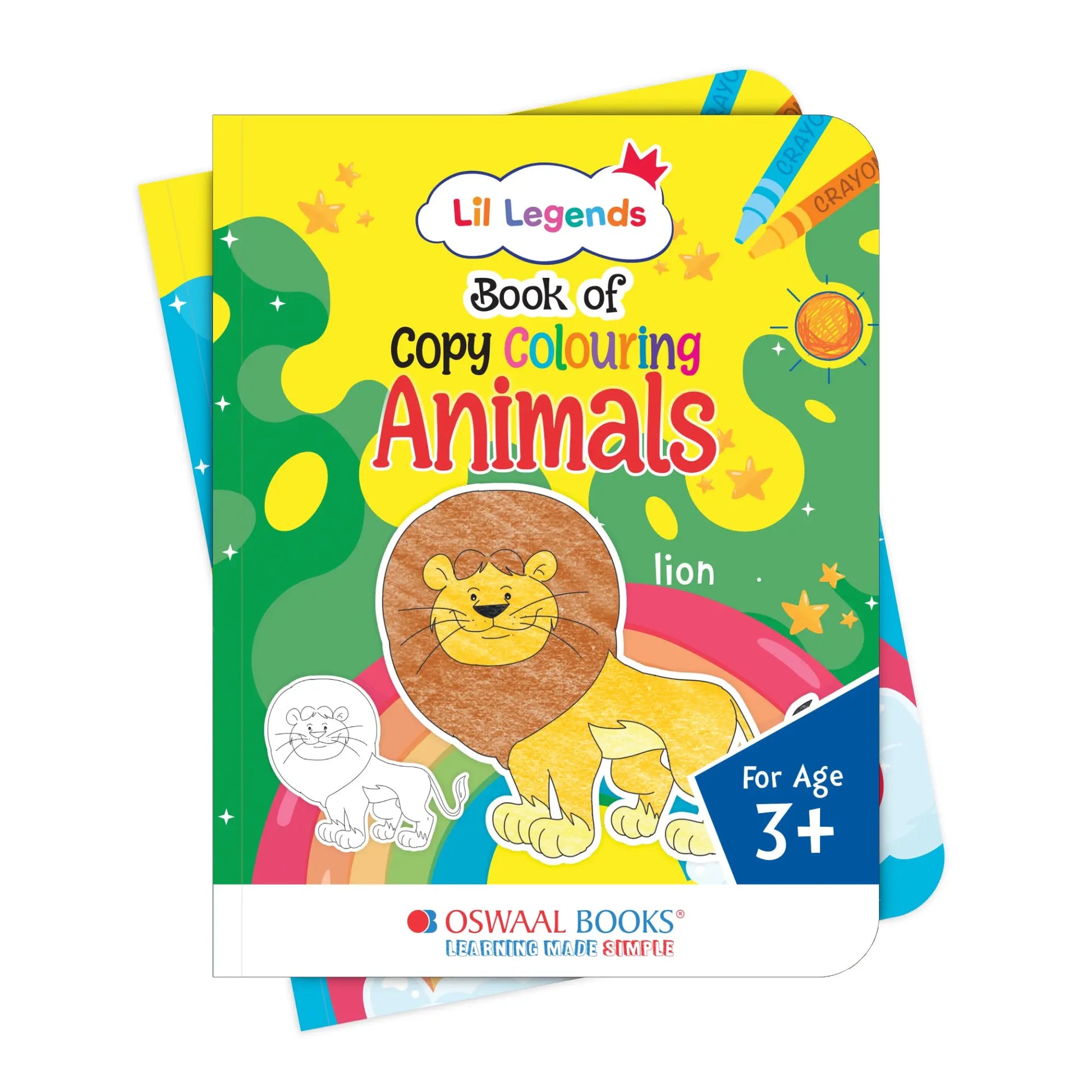 Lil Legends Books of Copy Colouring Set of 5 Books for  Kids | Animals, Alphabets, Vegetables, Flowers and Fruits | Fun Activities and Vocabulary Booster for Kids | For LKG/UKG |  Age 3+ 