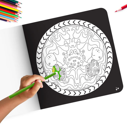 Lil Legends Let's Colour Set of 3 Colouring Books | Animals, Oceans and Dragons | Travel-Friendly Hardboard Support | Boosts Focus and Creativity | For UKG/Primary | Age 4+ 