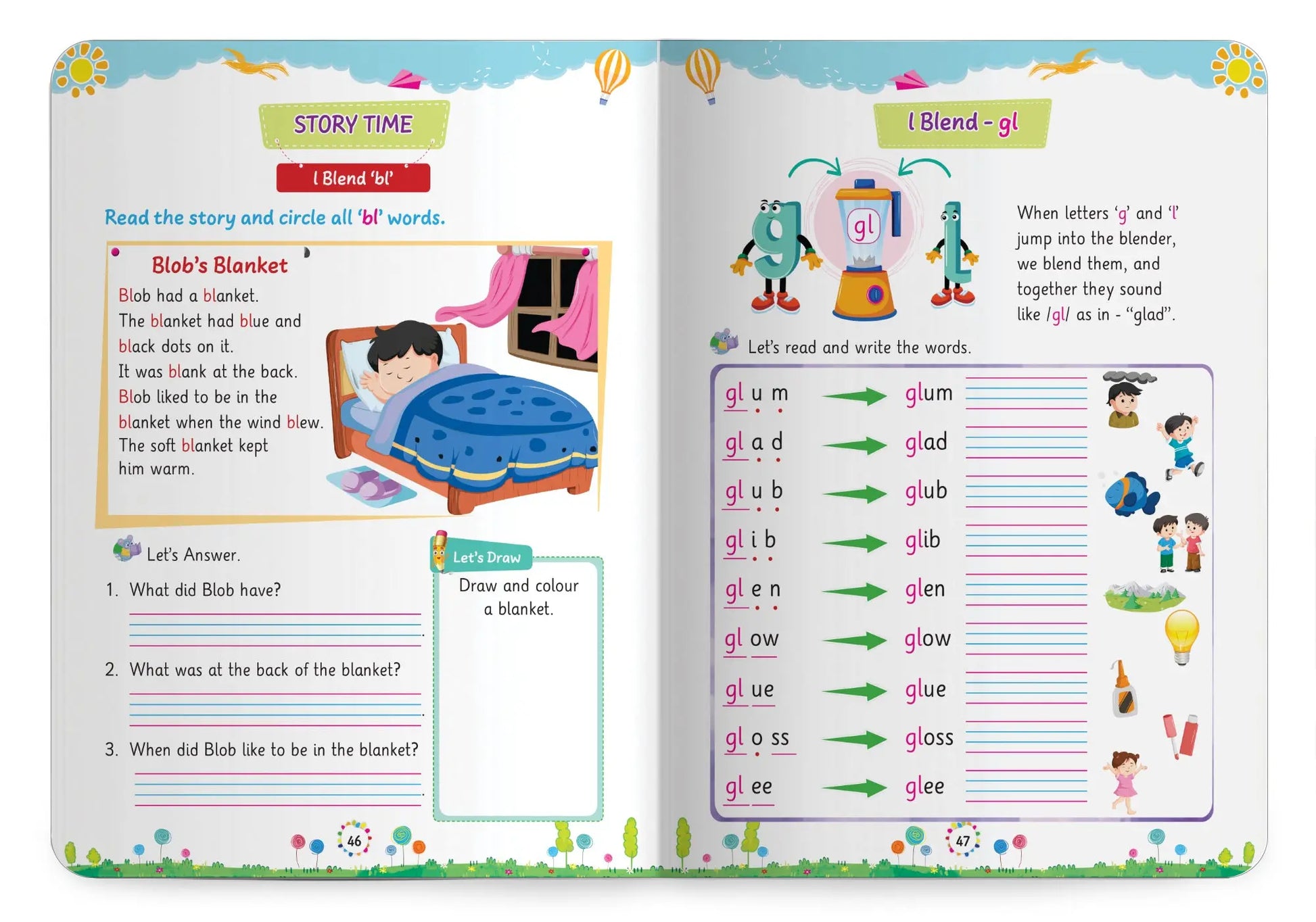 Lil Legends Incredible Phonics Level 3 Main Book and Sight Words Book | Set of 2 Books for Age 5-7 Years | Digraphs, Consonant Blends, High Frequency Words and Activities | For Class 1 and 2 