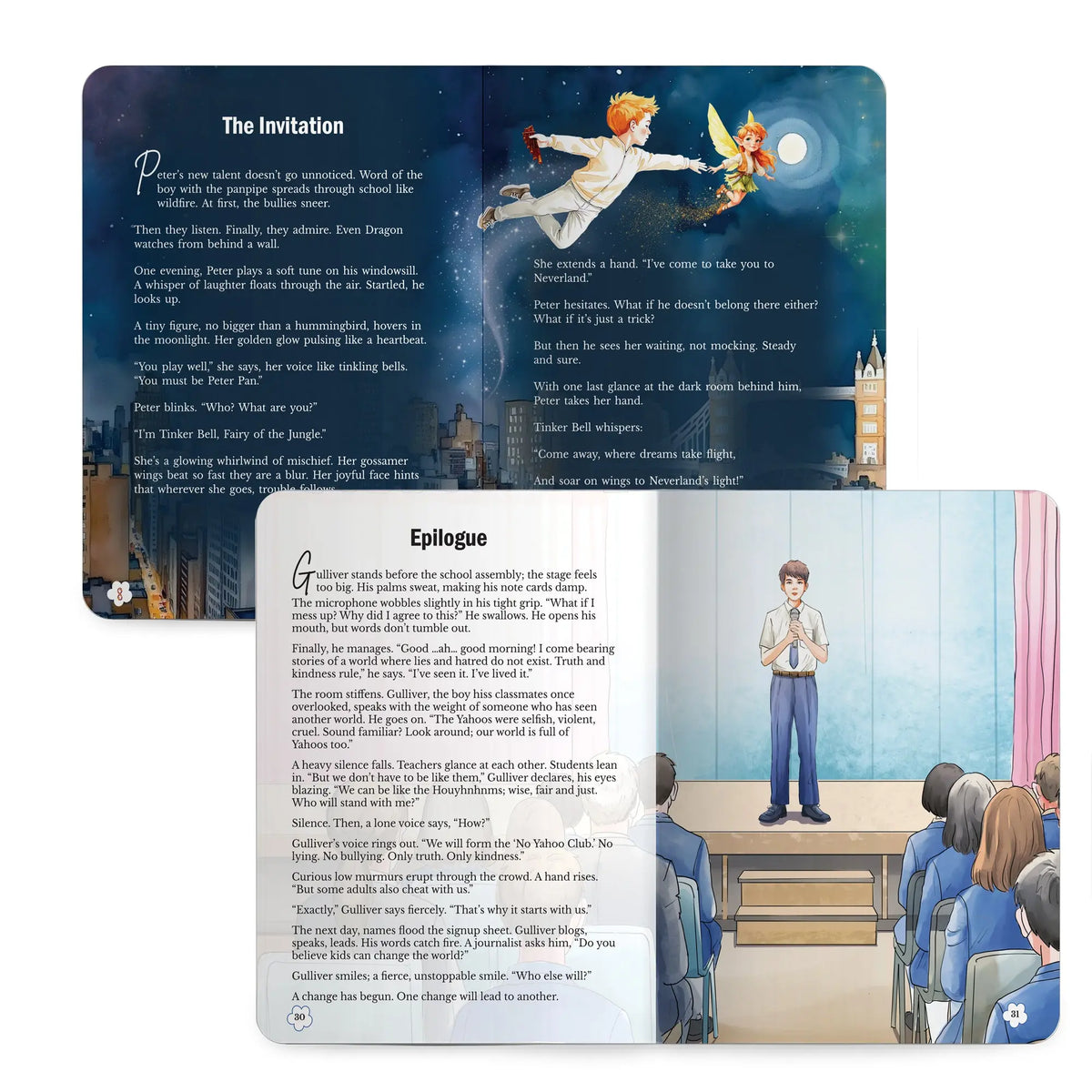 Lil Legends Timeless Classics Re-Imagined for Today | Set of 3 Books | Peter Pan, Gulliver's Travels and More | Vocabulary, Imagination and Value Booster Stories | For Age 7+ 