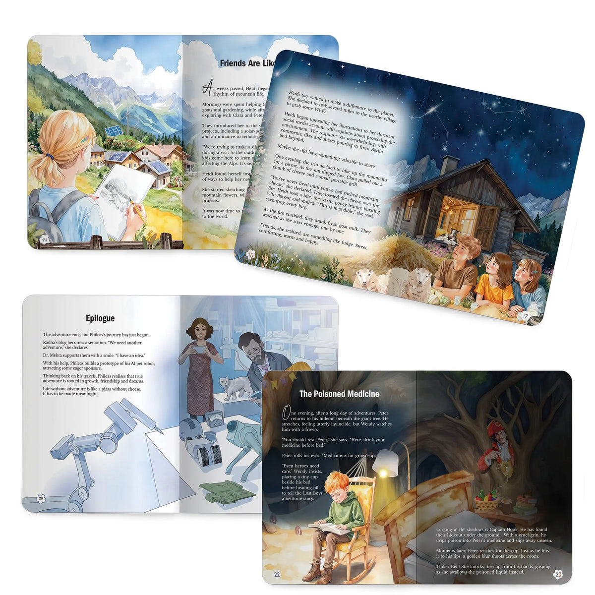 Lil Legends  Timeless Classics Re-Imagined for Today | Set of 4 Story Books | Heidi, Peter Pan, Gulliver's Travels and More | Vocabulary, Imagination and Values Booster Stories | For Age 7+ 