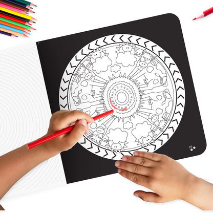 Lil Legends Let's Colour Set of 2 Colouring Books | Animals and Ocean | Travel-Friendly Hardboard Support | Boosts Focus and Creativity | For UKG/Primary | Age 4+ 