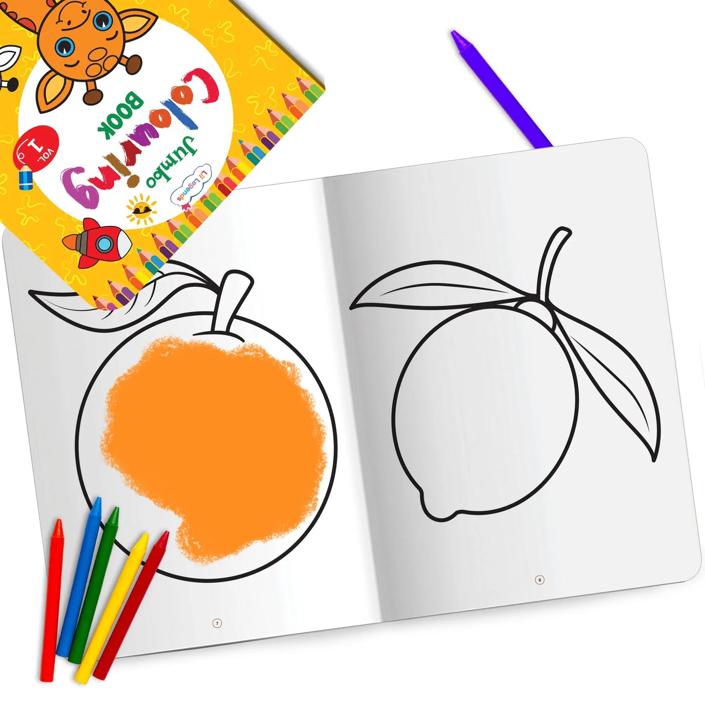 Lil Legends Jumbo Colouring Book Vol 1 for Kids | Bold Outlines and Fun Designs | Animals and Birds | Big Size Colouring Activity Book | For Nursery/LKG | Age 3+ 