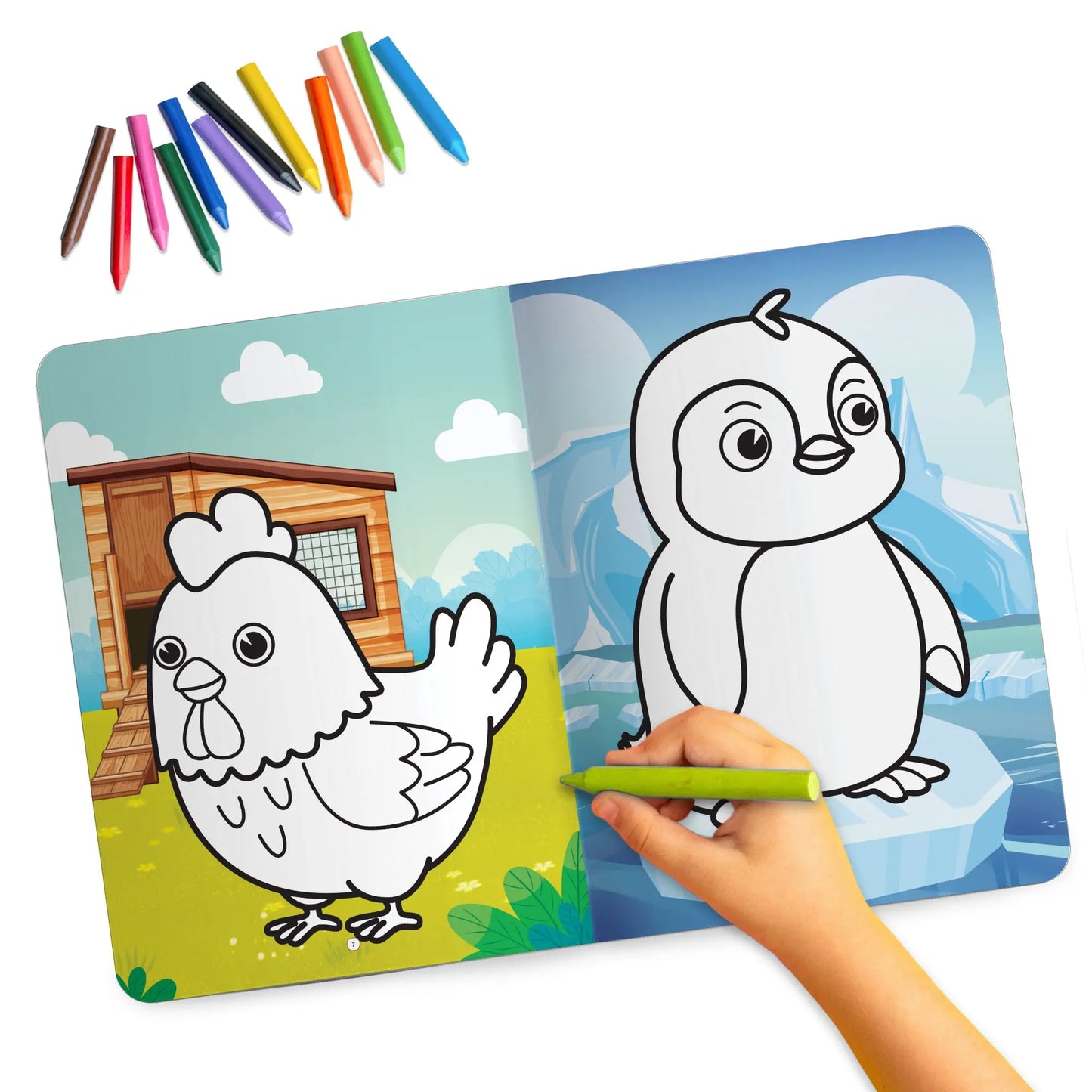 Lil Legends Jumbo Colouring Book Vol 2 for Kids | Bold Outlines and Fun Designs |  Animals, Birds and Nature Scenes | Big Size Colouring Activity Book | For Toddlers/LKG/UKG | Age 4+ 