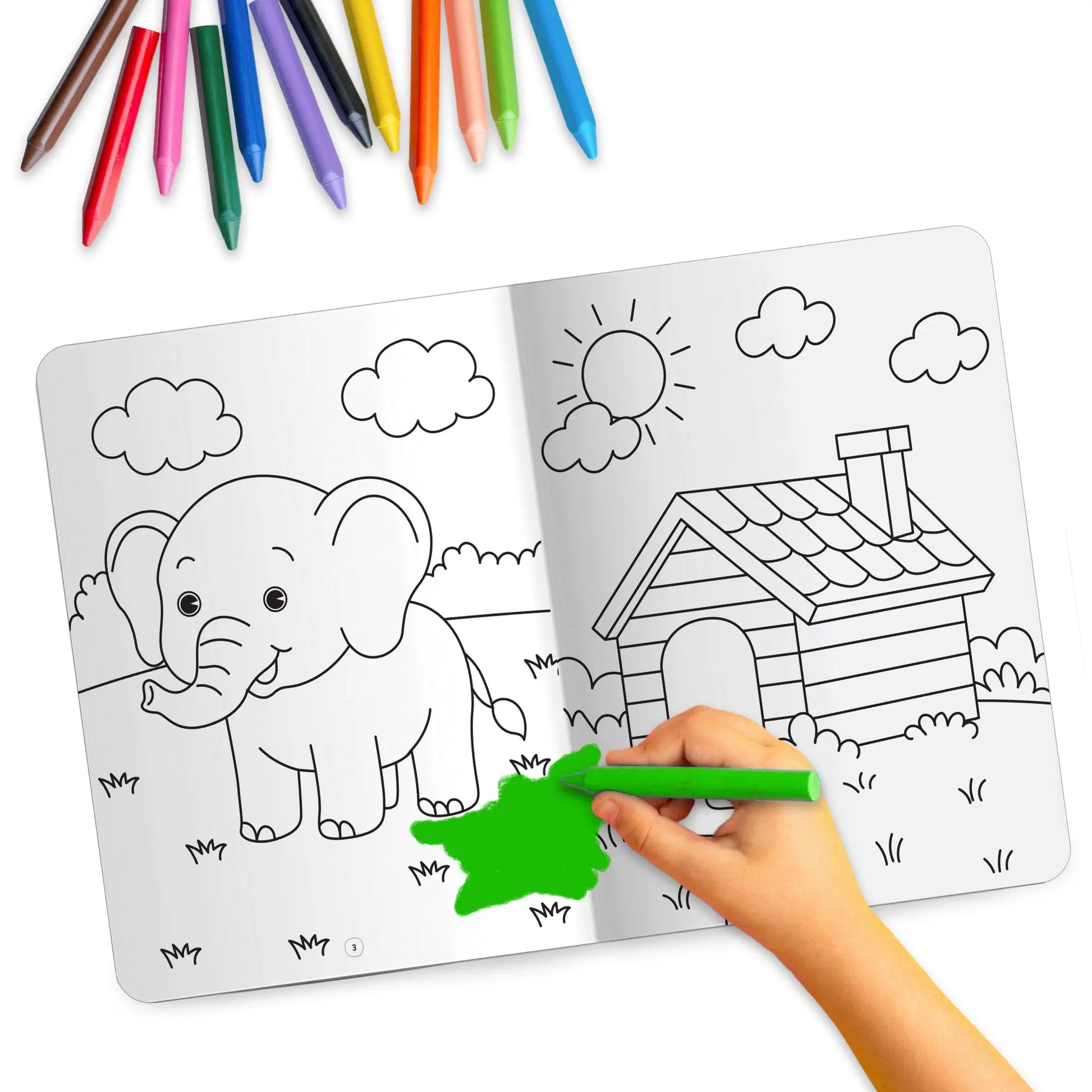 Lil Legends Book Of Crayon Colouring Vol 4 for Kids | Animals, Birds and Surrounding World | Boosts Focus, Creativity and Patience | Fun Activity Book | For UKG/Class 1/Class 2 | Age 4+ 