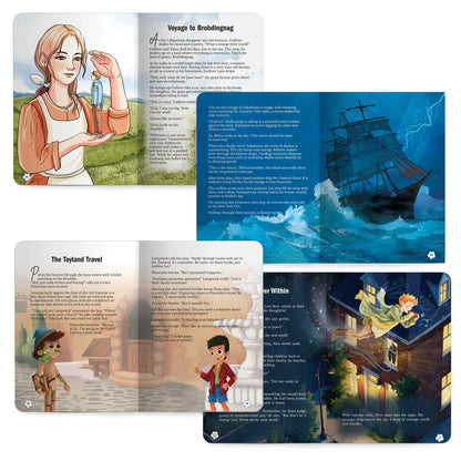Lil Legends Timeless Classics Re-Imagined  for Today | Set of 4 Story Books | Pinocchio, Peter Pan, Gulliver's Travels and More |  Vocabulary, Imagination and Values Booster Stories | For Age 7+ 