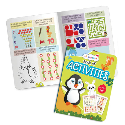 Lil Legends Books of Activities for Age 3+, 4+ and 5+ | Set of 3 Books | Puzzles, reasoning, Colouring, Counting, Matching and More | Early Learning Workbook | For UKG/Class 1 