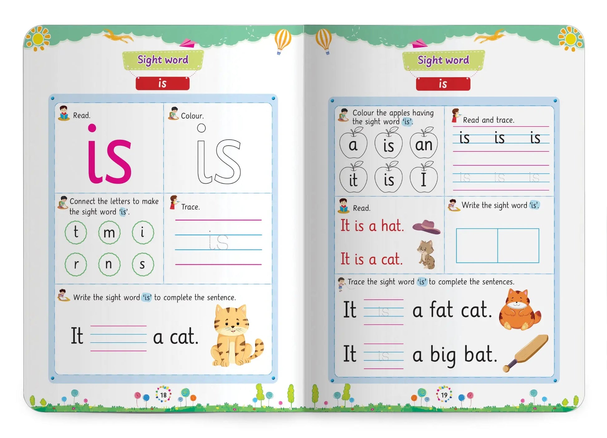 Lil Legends Incredible Phonics Level 1 Sight Words Book for Kids | High Frequency Words and CVC Words | English Reading and Activity Book | For Nursery/LKG |  Age 3-5 